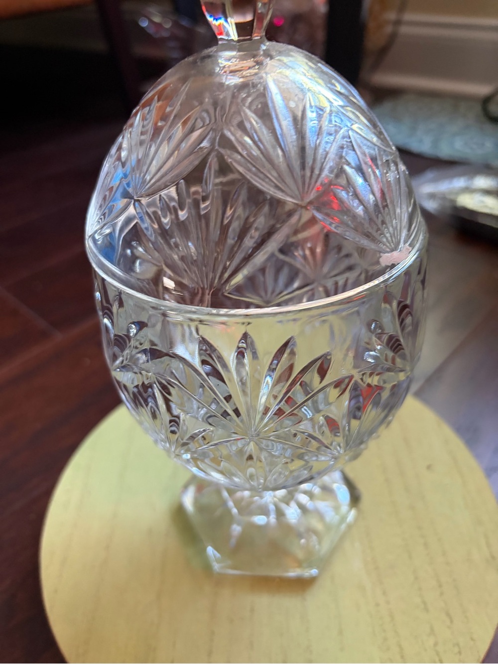 Vintage Cristal d'Arques-Durand "Antique Clear" lead crystal egg-shaped